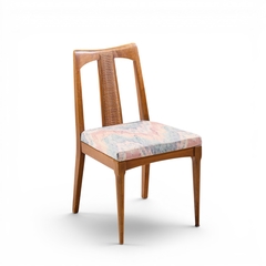  Ramseur Furniture Co Ramseur Mid Century Walnut and Cane Dining Chairs Set of 6 - 4705060