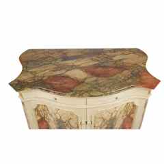  Randolph Hein Italian Trompe lOeil Faux Marble Painted Wood Credenza Buffet - 4107616