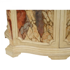  Randolph Hein Italian Trompe lOeil Faux Marble Painted Wood Credenza Buffet - 4107649