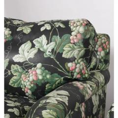  Randolph Hein Randolph Hein Black Chintz Upholstered Down Stuffed Roll Arm Club Chair - 3832160