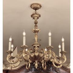  Randy Esada Designs 18c Style Carved Italian White Gold Gilt Wood 8 Light Chandelier by Randy Esada - 2188678