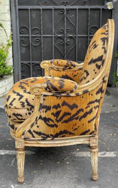  Randy Esada Designs Antique Louis XVI Arm Chair W Scalamandre Tigre Tiger Velvet - 2421418