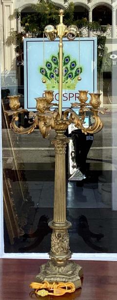  Randy Esada Designs Antique Neoclassical Gilt Bronze Candelabra Now a Designer Lamp - 3832181