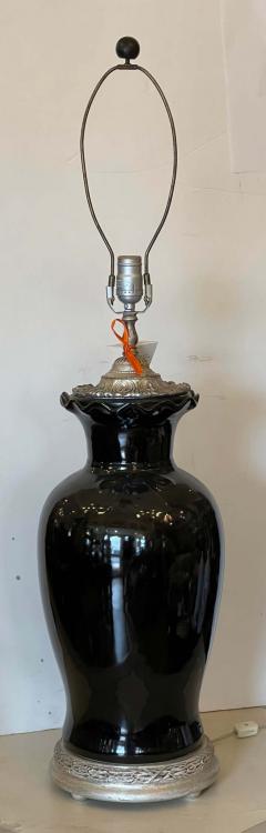  Randy Esada Designs Black Chinese Pottery Vase Now a Designer Table Lamp - 2824661