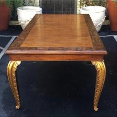  Randy Esada Designs Carved French Walnut Dining Table W Giltwood Palm Leaf Leg by Randy Esada - 4564859
