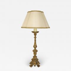  Randy Esada Designs Carved Italian Gilt Wood Bellini Pricket Table Lamp by Randy Esada Designs - 1705919