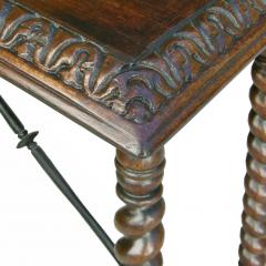  Randy Esada Designs Carved Italian Walnut Wrought Iron Sorrento Side Table by Randy Esada - 1654587