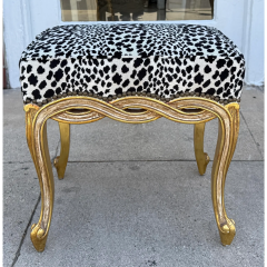  Randy Esada Designs Italian Giltwood Ribbon Taboret Bench by Randy Esada Designs - 4107708