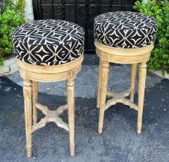  Randy Esada Designs Pair of Louis XVI Style Swivel Bar Stool W Scalamandre Seats - 3079297