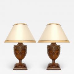  Randy Esada Designs Regency Carved Walnut Designer Table Lamps by Randy Esada a Pair - 1695708