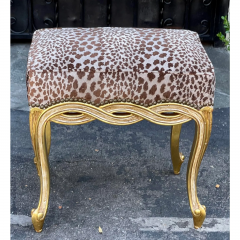  Randy Esada Designs Regency Style Designer Taboret Bench W Cheetah Velvet by Randy Esada - 2869843
