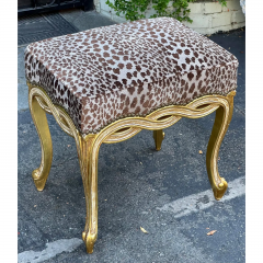  Randy Esada Designs Regency Style Designer Taboret Bench W Cheetah Velvet by Randy Esada - 2869844