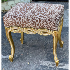  Randy Esada Designs Regency Style Designer Taboret Bench W Cheetah Velvet by Randy Esada - 2869846