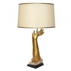  Randy Esada Designs Sculpted Arm Designer Gilt wood Table Lamp by Randy Esada Designs for PROSPR - 1705584