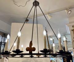  Randy Esada Designs Spanish Colonial Wrought Iron 12 Lite Chandelier - 1963174