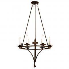  Randy Esada Designs Spanish Colonial Wrought Iron Six Light Chandelier by Randy Esada - 1705643