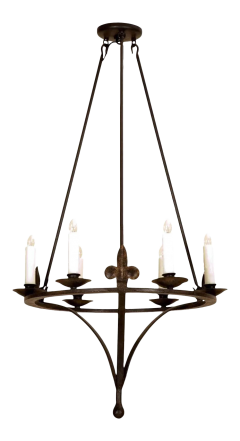  Randy Esada Designs Spanish Colonial Wrought Iron Six Light Chandelier by Randy Esada - 2076595