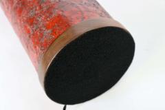  Raymor Fantoni for Raymor Red Lava Glaze Art Pottery Table Lamp 1950 - 2864646