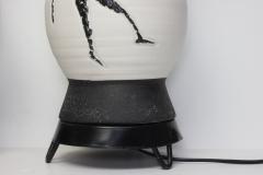  Raymor Pair of Sculpted Ceramic Mid Century Table Lamps by Raymor Italy 1960 - 4526046