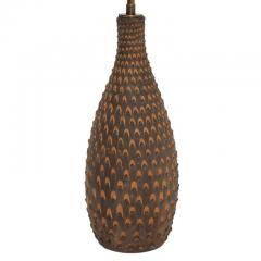  Raymor Raymor Table Lamp Ceramic Brown Pinecone Signed - 2765559