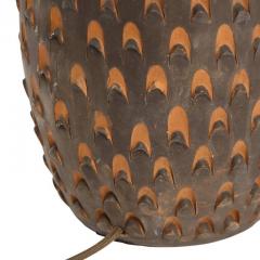  Raymor Raymor Table Lamp Ceramic Brown Pinecone Signed - 2765560