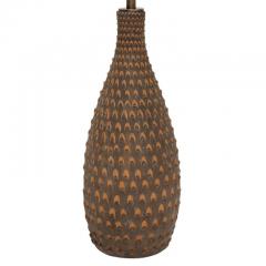  Raymor Raymor Table Lamp Ceramic Brown Pinecone Signed - 2765563