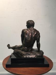  Rayne BRUTALIST NUDE MAN SCULPTURE ON REVOLVING BASE - 799907