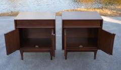  Red Lion Furniture Expertly Restored Pair of Red Lion Nightstands or End Tables in Sculpted Walnut - 3910246