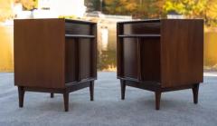  Red Lion Furniture Expertly Restored Pair of Red Lion Nightstands or End Tables in Sculpted Walnut - 3910251