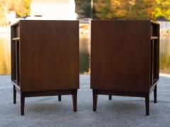  Red Lion Furniture Expertly Restored Pair of Red Lion Nightstands or End Tables in Sculpted Walnut - 3910269