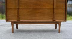  Red Lion Furniture Restored Mid Century Modern 5 Drawer Tall Dresser by Red Lion in Sculpted Walnut - 4232440