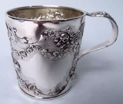  Reed Barton Antique Reed Barton Victorian Rococo Sterling Silver Baby Cup - 4431350