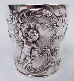  Reed Barton Antique Reed Barton Victorian Rococo Sterling Silver Baby Cup - 4431363