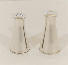  Reed Barton Modernist Pair of Reed Barton Sterling Silver Salt and Pepper Shakers - 232117