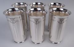  Reed Barton Set of 6 Reed Barton Edwardian Regency Sterling Silver Highballs - 4338531