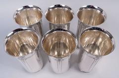  Reed Barton Set of 6 Reed Barton Edwardian Regency Sterling Silver Highballs - 4338619