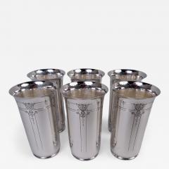  Reed Barton Set of 6 Reed Barton Edwardian Regency Sterling Silver Highballs - 4344647