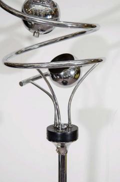  Reggiani 1970s Italian Chrome Spiral Floor Lamp - 458297