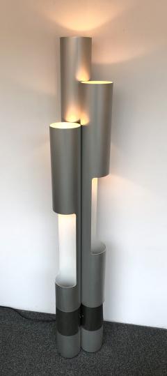  Reggiani Floor Lamp Anodized Aluminum Chrome Tube attributed to Reggiani Italy 1974 - 517933