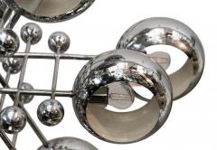  Reggiani Mid Century Italian Reggiani Chrome Chandelier circa 1970 - 3167629