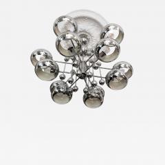  Reggiani Mid Century Italian Reggiani Chrome Chandelier circa 1970 - 3170600