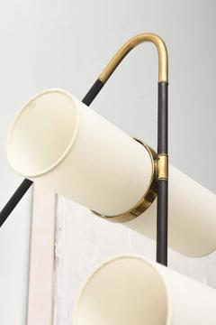  Reggiani Pair of Italian Modern Brass Enameled Parchment Wall Lights Sconces - 4692316