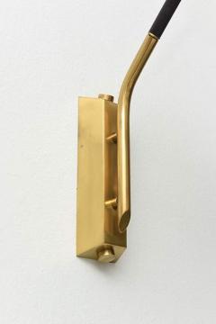  Reggiani Pair of Italian Modern Brass Enameled Parchment Wall Lights Sconces - 4692330