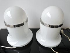  Reggiani Pair of Lamps Murano Glass and Metal Chrome by Reggiani Italy 1970s - 2998284