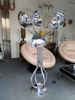  Reggiani Pair of Metal Chrome Articulated Floor Lamps by Reggiani Italy 1970s - 1226548