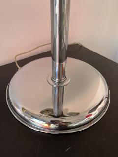  Reggiani Space Age White Lacquered Metal Chrome Lamp by Reggiani Italy 1970s - 2777883