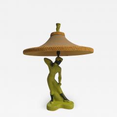  Reglor Fantastic Reglor of California Male Fencer Lamp with Original Shade circa 1951 - 1711460