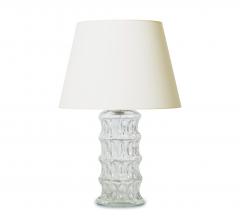  Reijmyre Glasbruk Pair of Mod Table Lamps with Hand Worked Triangle Pattern by Reijmyre - 898205