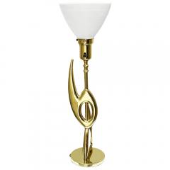  Rembrandt Pair of Brass Sculptural Table Lamps - 4122884