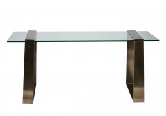 Restoration Hardware Glass and Steel desk by Anthony Cox for RH - 4364151